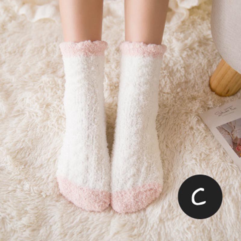 Șosete Drăguțe Desen Animat Femei Toamnă Iarnă Groase Calde de Podea Dormit Șosete Coral Velvet Termice Lolita Kawaii Șosete Cadouri de Crăciun