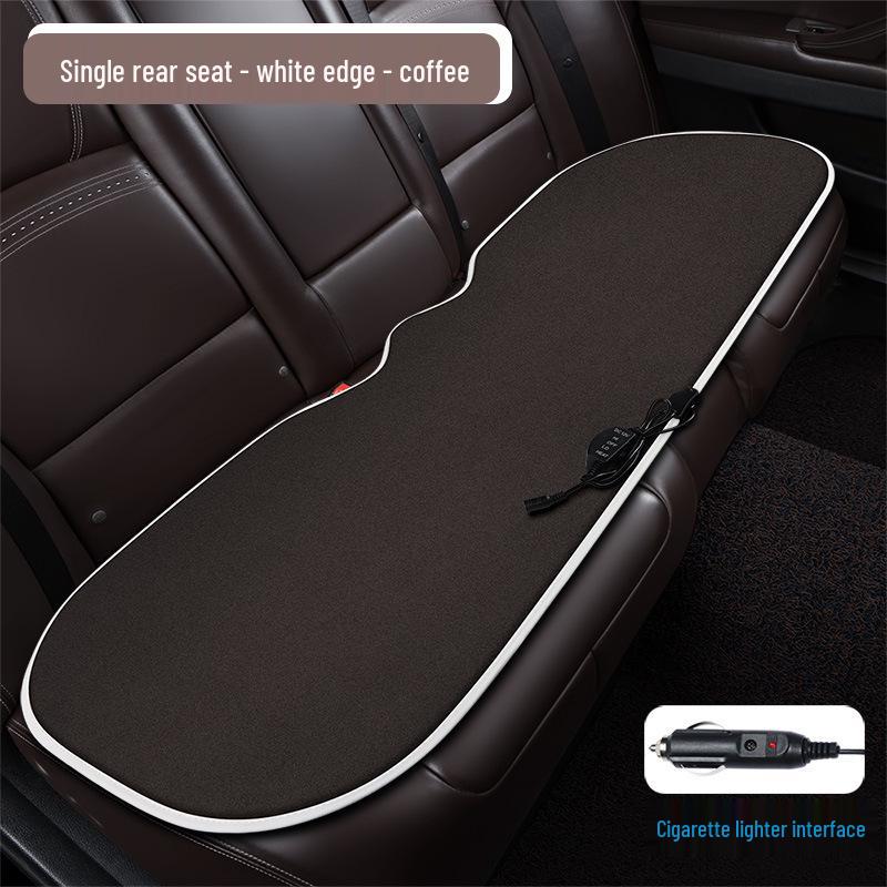 Cartoon Doll Style Heated Car Seat Cushion Set - Three Pieces for Winter Comfort