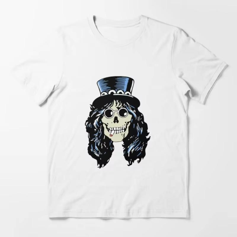 

Guitarist Slash Portrait Graphic Pure Cotton Unisex TShirt 2026 Summer New Loose Y2k Hiphop Style Unisex Soft Short Sleeve Tshirt 4XL