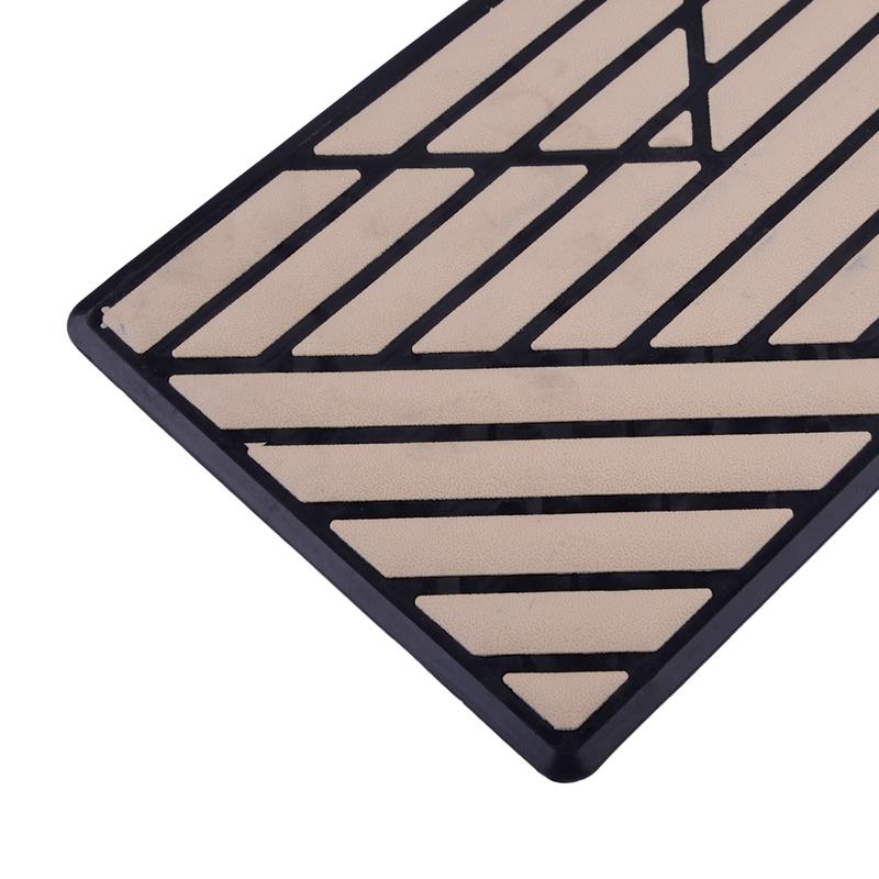 Beige Universal Car Truck Pickup Bus Off-road Vehicle Floor Foot Pedal Heel Patch Carpet Mat Plate Pad Rest Footrest