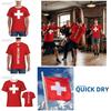 Swiss Switzerland MMA Boxing Muay Thai T-shirt National Flag Print 3D Training Unisex Men Women Quick Dry Fitness Gym Sport Workout Casual Streetwear