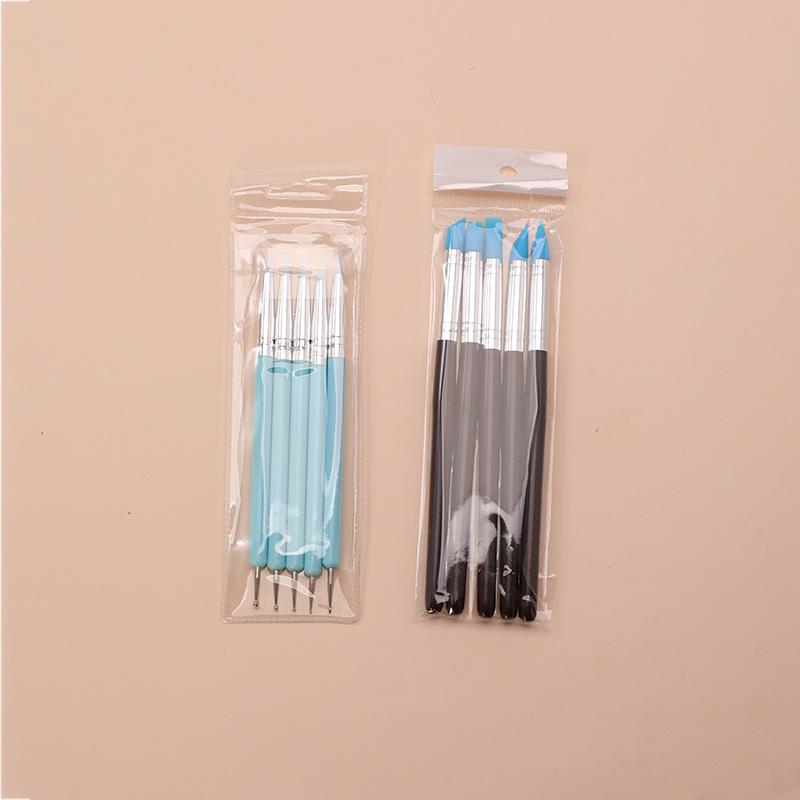 14-Piece Polymer Clay Pottery & Nail Art Silicone Pen Set with Soft Tip for Painting, Mark Removal, and Modification