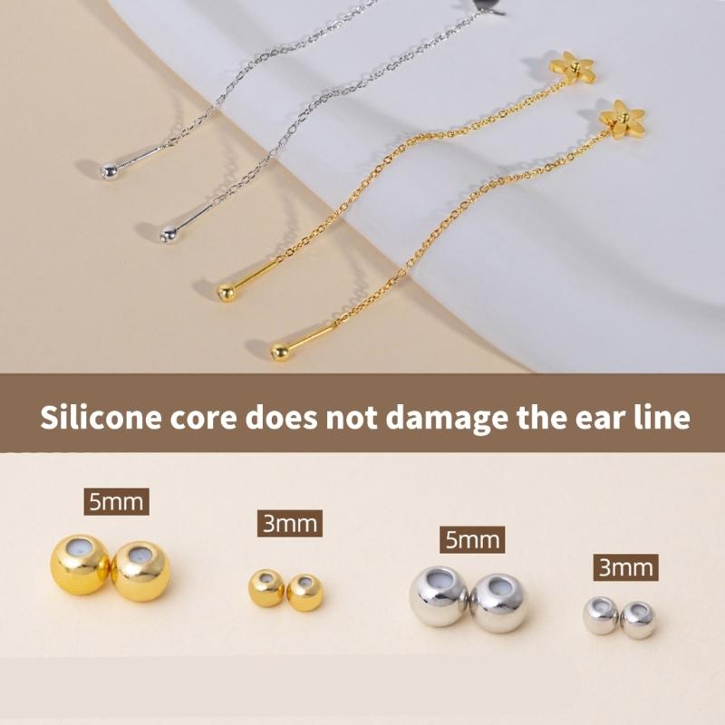 Pack of 20 Earring Backs Ear Jewelry Replacement Earring Plugs Earrings Part Metal Texture Suitable for Daily Party Use
