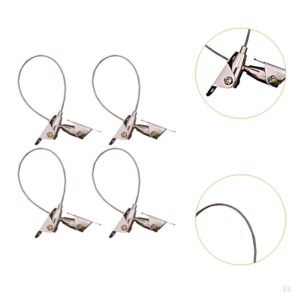 4x Furniture Anchors Wall Anchor, Supplies Anti Tip Straps Safe Limiting Lock for Cabinet