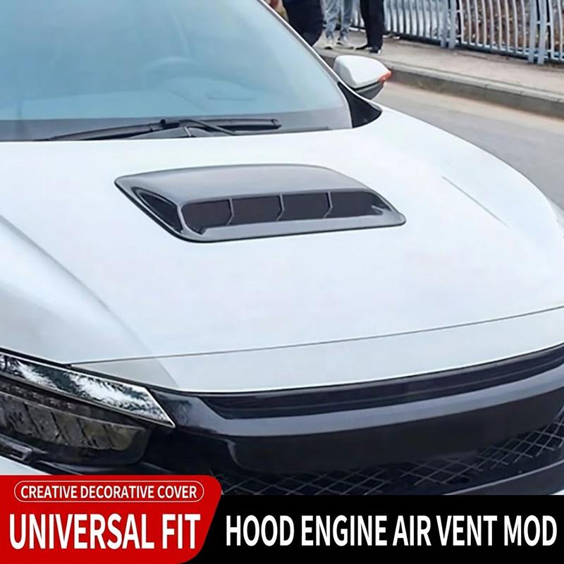 Car Air Flow Inlet Hood Scoop 1 Set Waterproof Decorative Vent Bonnet Cover Perfect for Auto Exterior Tuning DIY