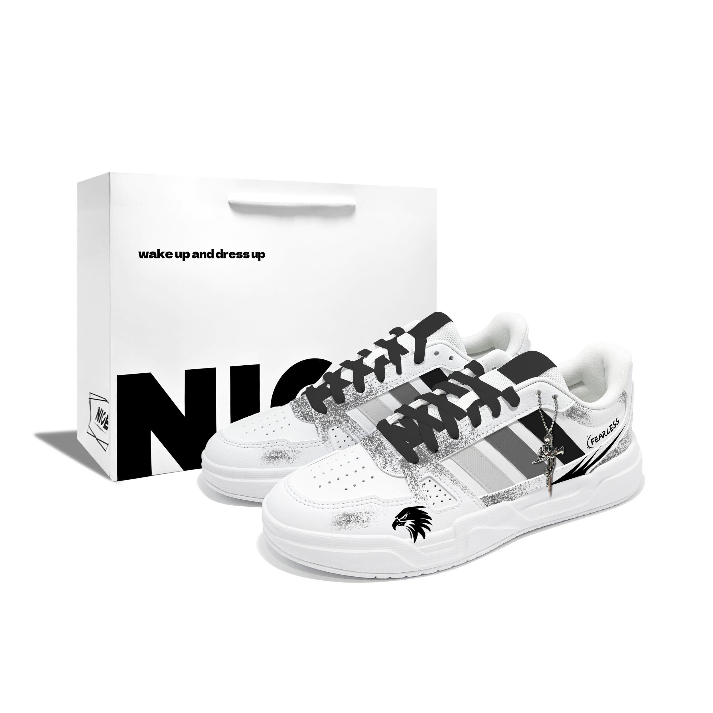 Adidas LITE BALLER Hawkeye R PU Low top Skateboard Shoes Unisex Black White JS4358(Team1879--BOX) 39⅓