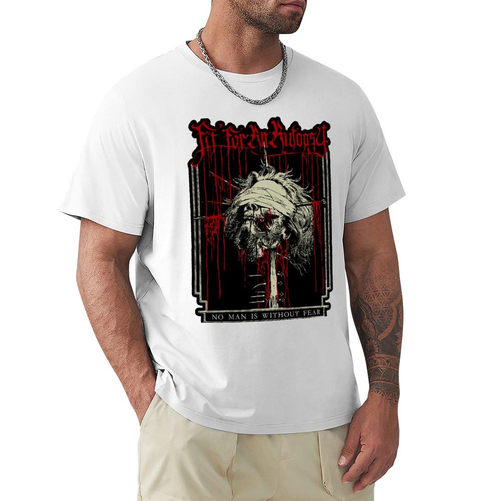 man and fear TShirt tees anime stuff football t shirt anime mens graphic tshirts anime S