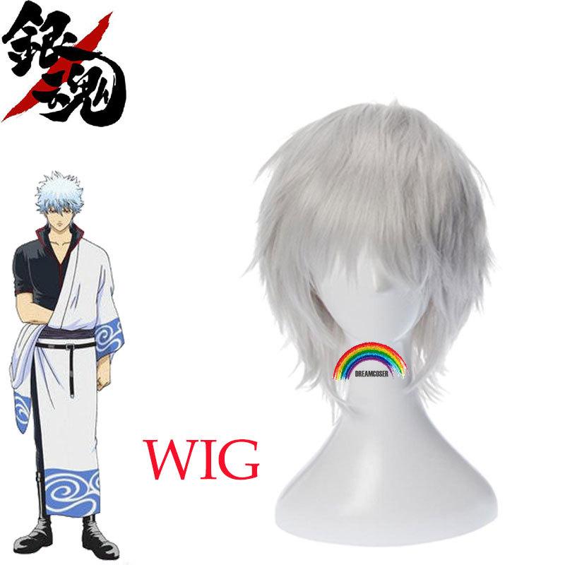 Anime Gintama Cosplay Kostýmy Sakata Gintoki Cosplay Kostým Kimono Halloween Karnevalová Párty Stříbrná Duše Cosplay Kostým Paruky