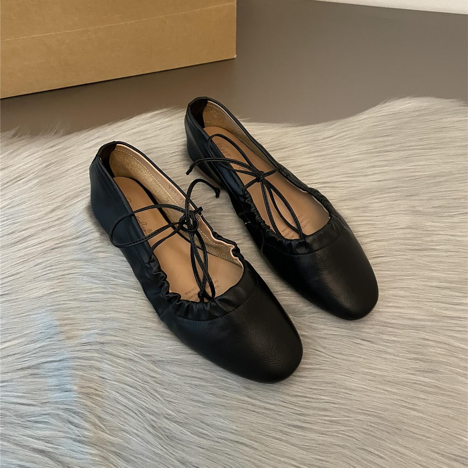 

Мода Bailamos Новые Женские Балетки Мода Квадратный Носок Неглубокие Женские Элегантные Женские Повседневные Балетки Мягкие Туфли Балерины Мягкие Мокасины 40 чёрный