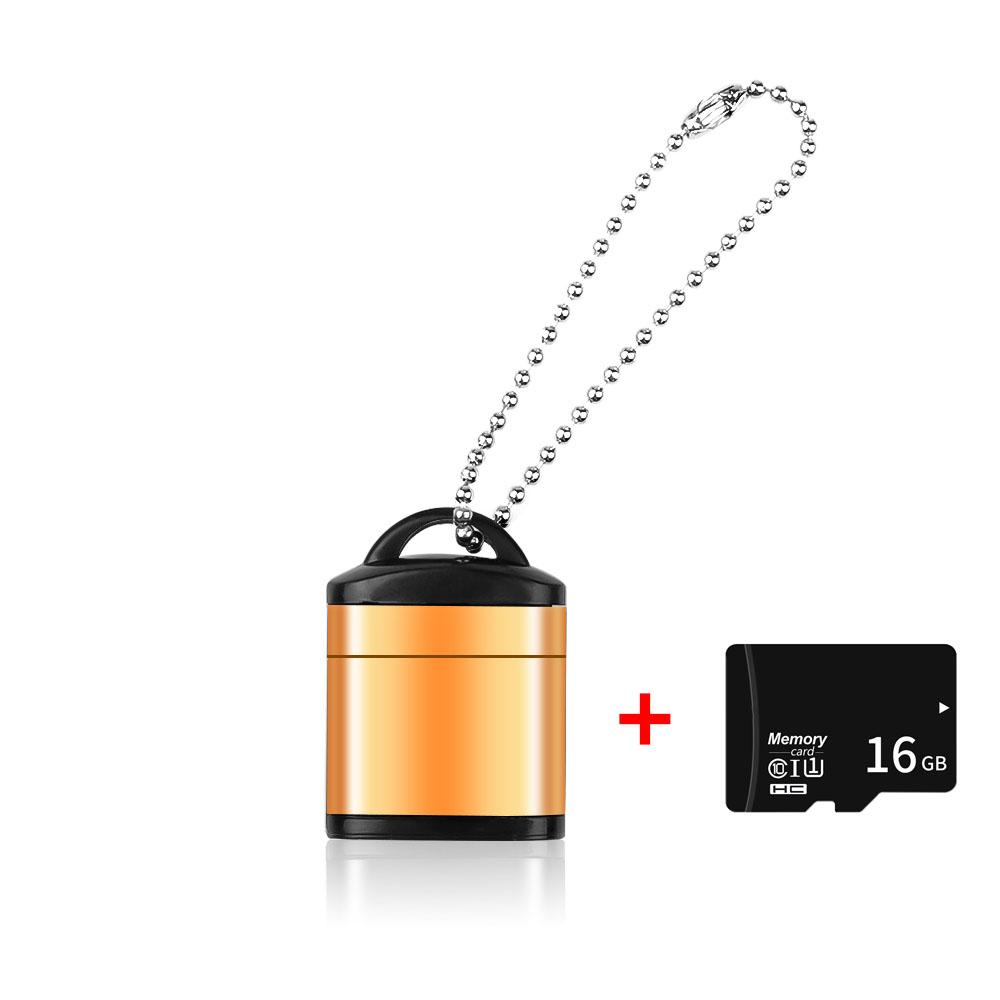 Mini USB 2.0 Micro SD Memory Card Reader High Speed Adapter with Keychain Portable Card Reader Laptop Accessories