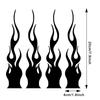 TOMALL 4pcs 20cm Flame Reflective Sticker Car Vinyl Motorsport Flame