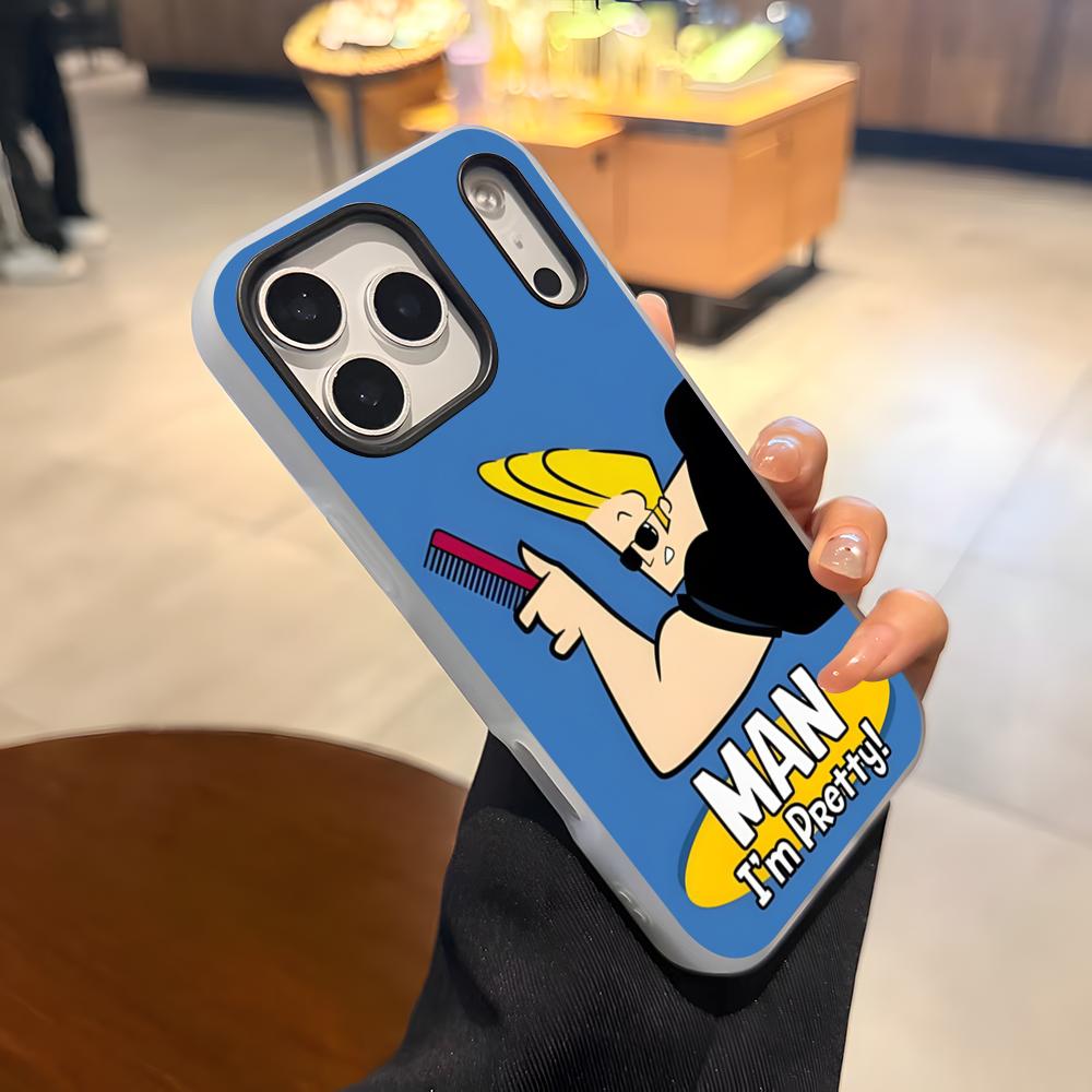 Johnny Bravo Anime Phone Case For IPhone 17 Air 16 E 15 14 Plus 13 12 11 Pro Max Jelly 2 In 1 Protective Case