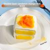 Food Grade Silicone Double Layer Mango Milk Brick Stress Relief Toy For Kids And Teens