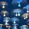 LED Outdoor Hanging Fiber Optic Parachute Jellyfish Light