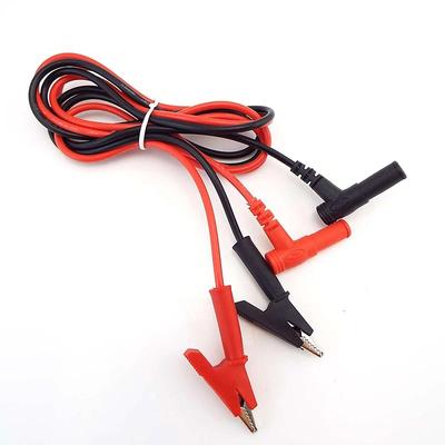 Multimeter Measure Connector Probe Dual Head 20A Alligator Crocodile Clip To 4Mm Banana Plug Test Lead Cable