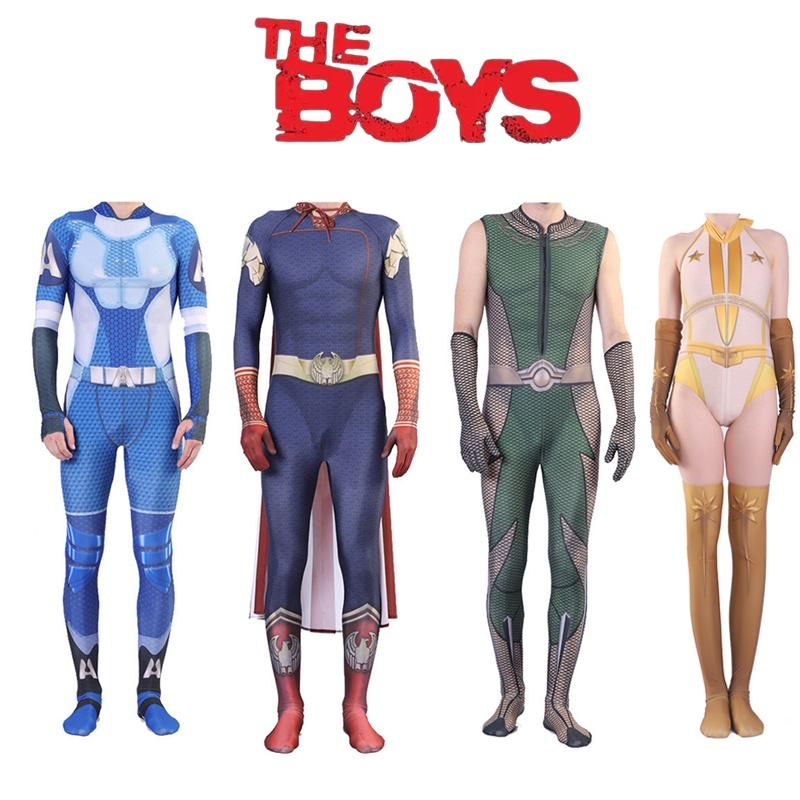 Boys Cosplay The Costumes Adults Kids Homelander Atrain Starlight Halloween
