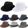 Cappelli Fedora Estivi per Uomo Mezza Età Cappellino Lino Panama Monocolore Jazz Cappello Cowboy Uomo Donna Festa Britannica Cappello da Sole
