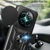 For Realme 12 4G/12+ 5G Case PC+TPU Kickstand Phone Cover with Slide Lens Protector