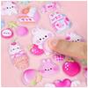 Kawaii Cartoon Soft Cute Little Rabbit 3D Pinching Relaxing Butt Stickers Cute DIY Mobile Book Decoration Stickers Festival Gift