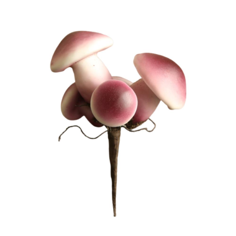 

Realistic Artificial Mushroom Lifelike Bonsai Decor DIY Landscape Simulated Plants Patio Decor фиолетовый