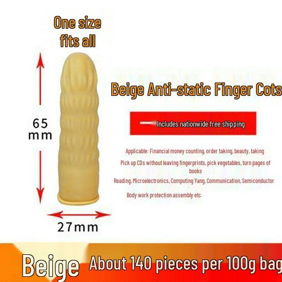 Latex Disposable Finger Cots - Waterproof, Anti-static, Powder-Free Protection for Hands with Free Shipping