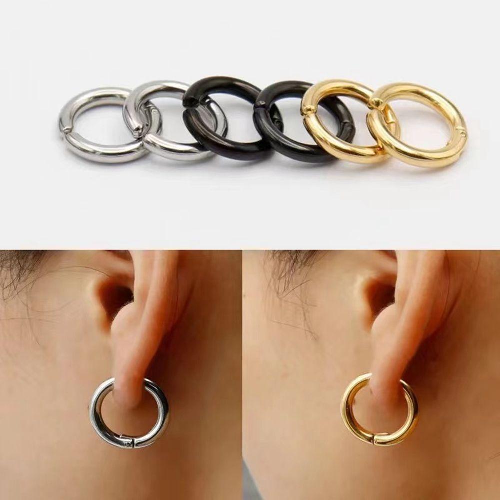 Steel Party Punk Temperament Korean Ear Cuffs Women Ear Clips Men Clip Earrings Earrings Hoop