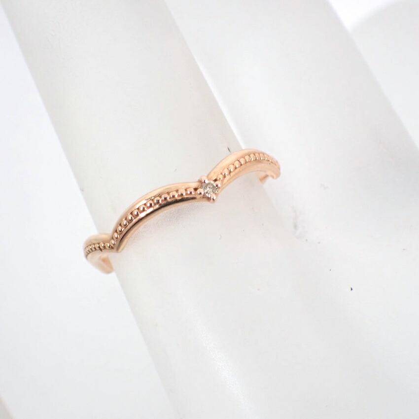 [Pre-owned] BROOM / Bloom / K10 / Diamond / Ring / Size 8 / J91-5