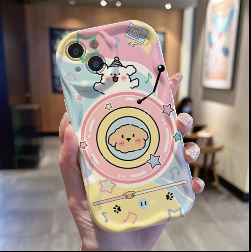 Cute Creative Music Cat Case for OPPO Reno 13F 12F 11F 13 12 11 8 Pro 5G 7 4G 5 6 Lite A57 A58 A77 A78 A79 5G A38 A18 Wave Cover