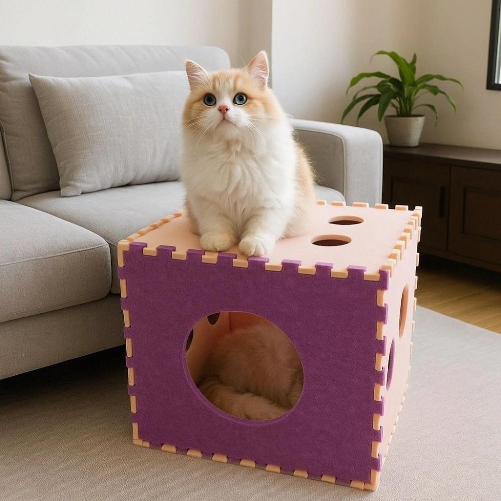 Scratch-resistant Cube Cat Houses DIY Cat Scratching Post Unique Cat Bed  Cat Furniture