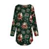 Tee Shirts For Women Casual Round Neck Long Sleeve Shirts Christmas Printing Top Pullover