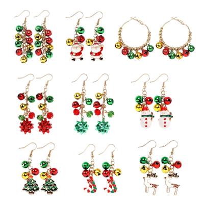 Colorful Earrings Christmas Dangle Earrings Cute Ear Pendants Alloy Material Ear Jewelry Christmas Earrings for Party