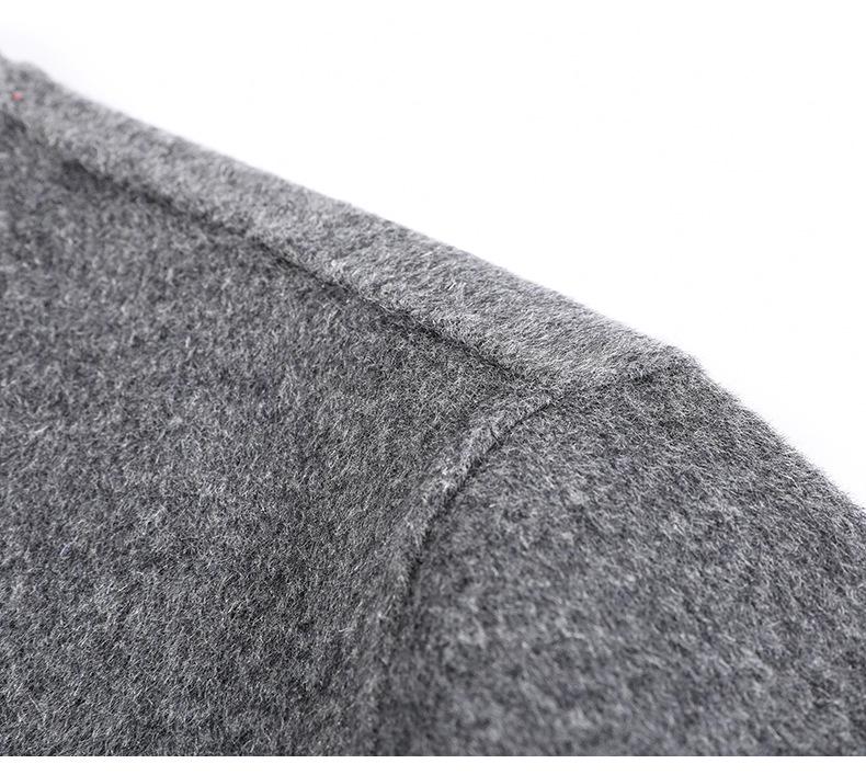 Men's Winter Wool Coat with Stand Collar - Casual, Loose-Fit Cardigan for Middle-Aged and Young Men