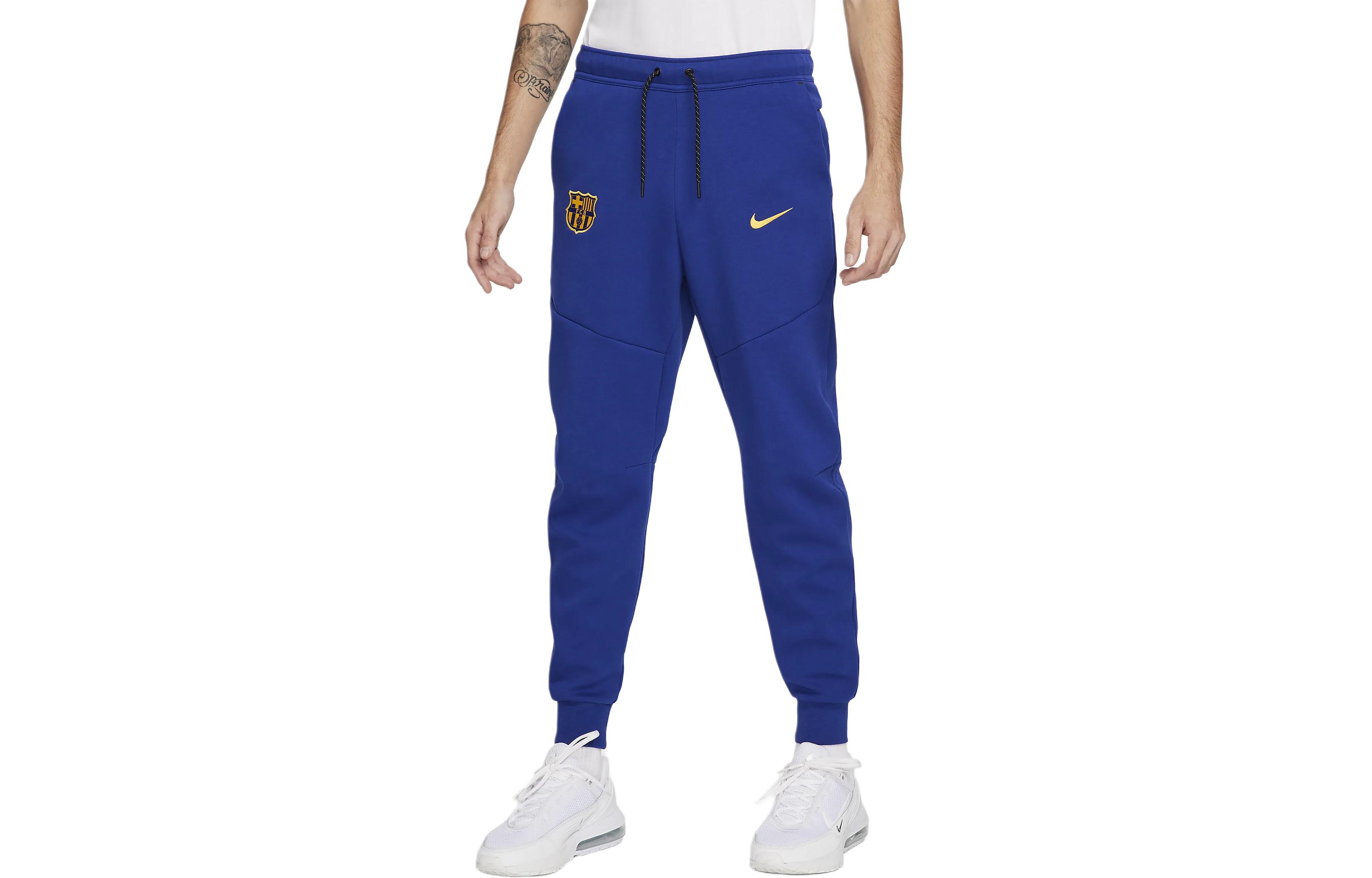 Nike FC Barcelona Tech Fleece Knitted Sweatpants Men s Royal Blue FJ5632-455 S