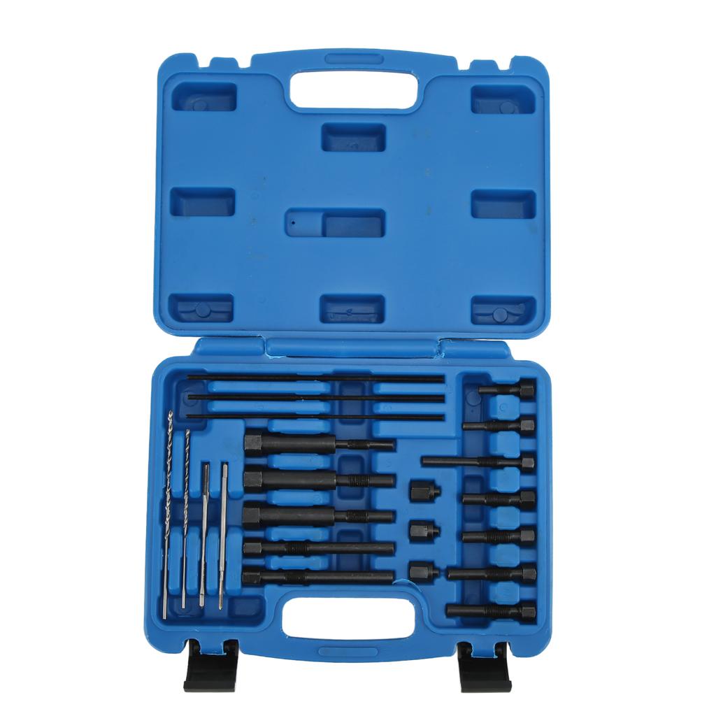 22PCS Set Glow Plug Electrodes Removal Tool Kit Metal Portable Complete with Storage Box