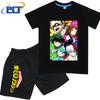 My Hero Academia anime costume kids T-shirt set pure cotton short-sleeved shorts 2-piece set for boys and girls