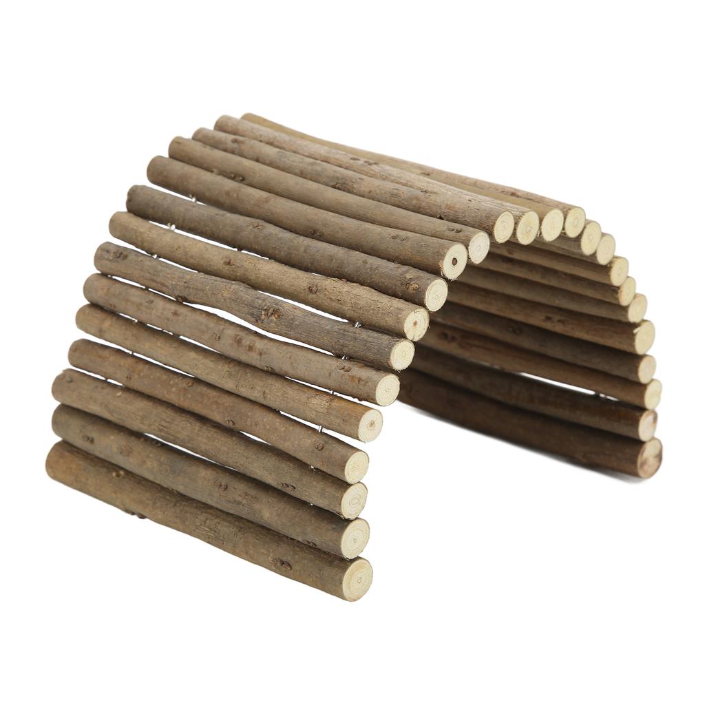 Wooden Hamster Bridge Small Animal Bendy Bridge for Guinea Pigs Ferrets Hedgehogs Chinchillas Small Rabbits15x60cm