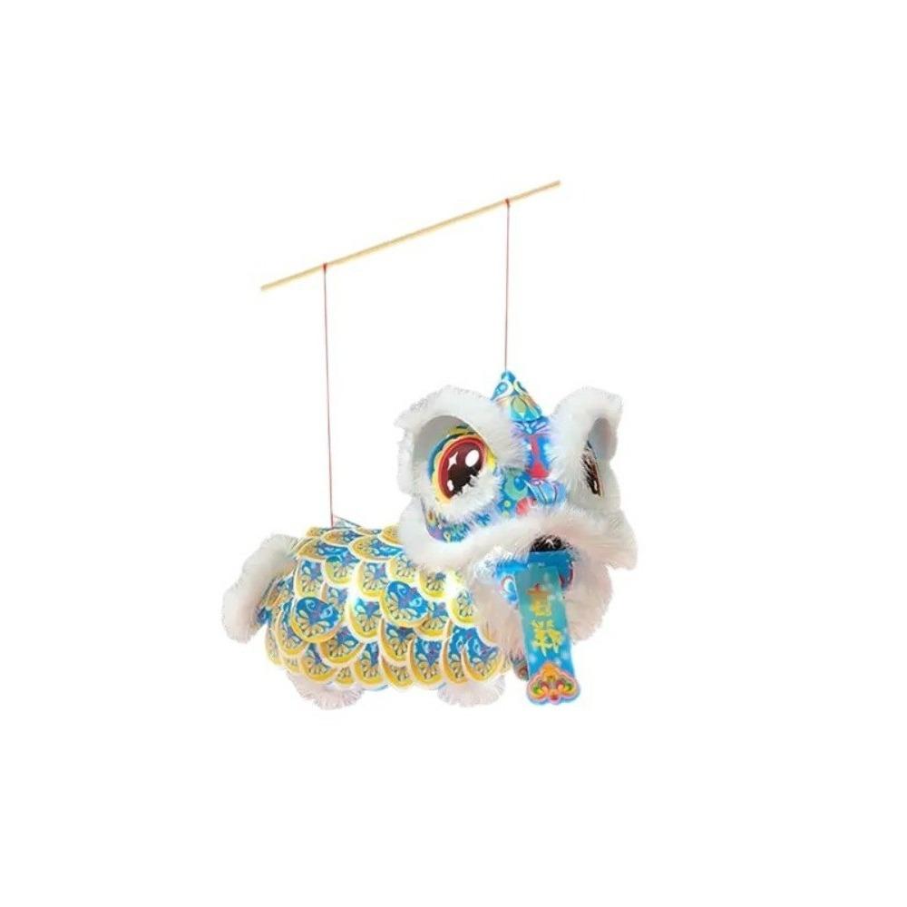 DIY Material Package New Year Lion Dance Lantern Waterproof Festival Atmosphere Handmade Lantern Hanging Ornament with Blessings
