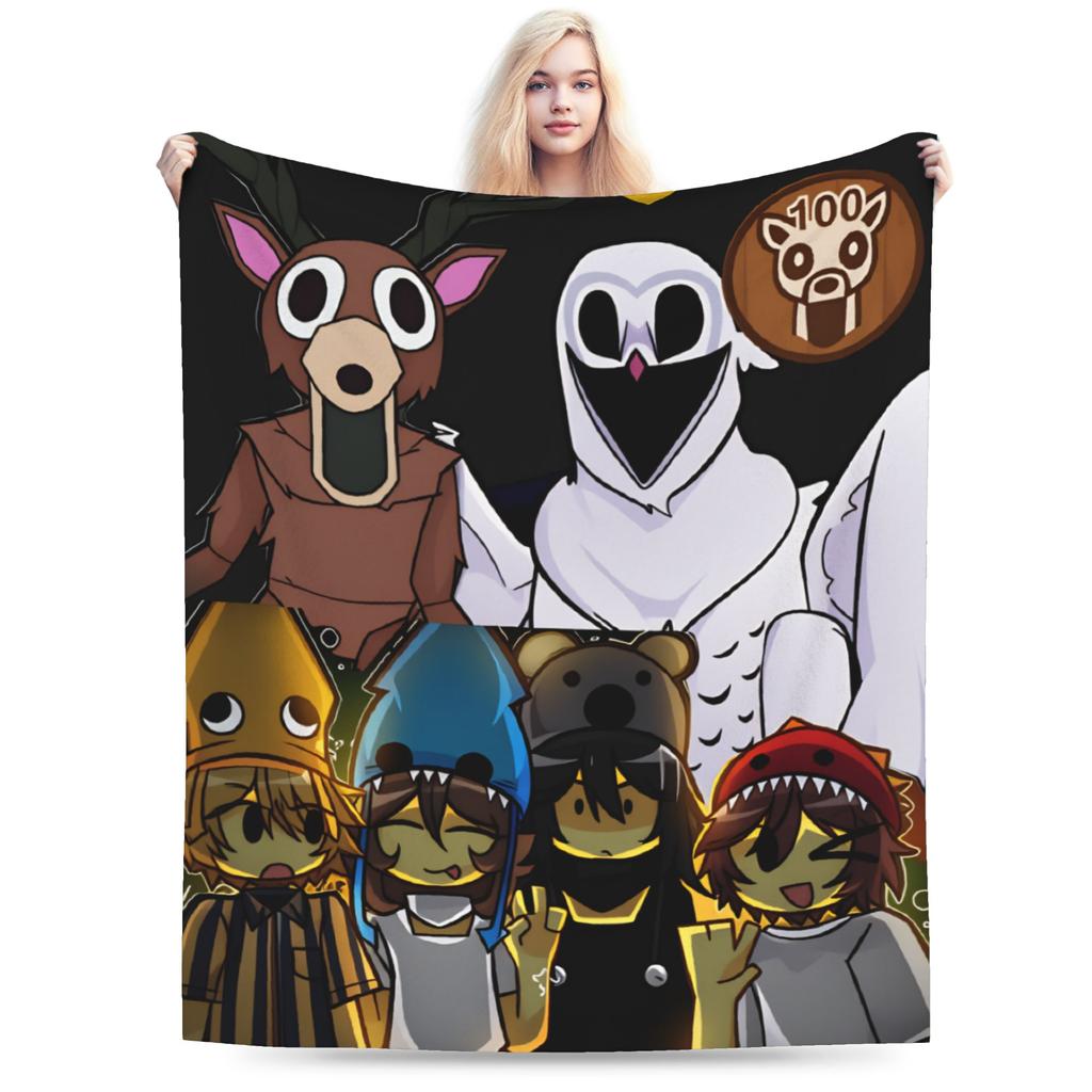 Warm Blankets Students Decorative 99 Nights in the Forest Survival Games Throw Blanket For Home Decor Trend Sofa Bed Cover