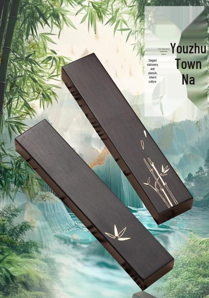 Bamboo Calligraphy Paperweight - Beginner's Book Press & Practice Tool - Four Treasures of the Study