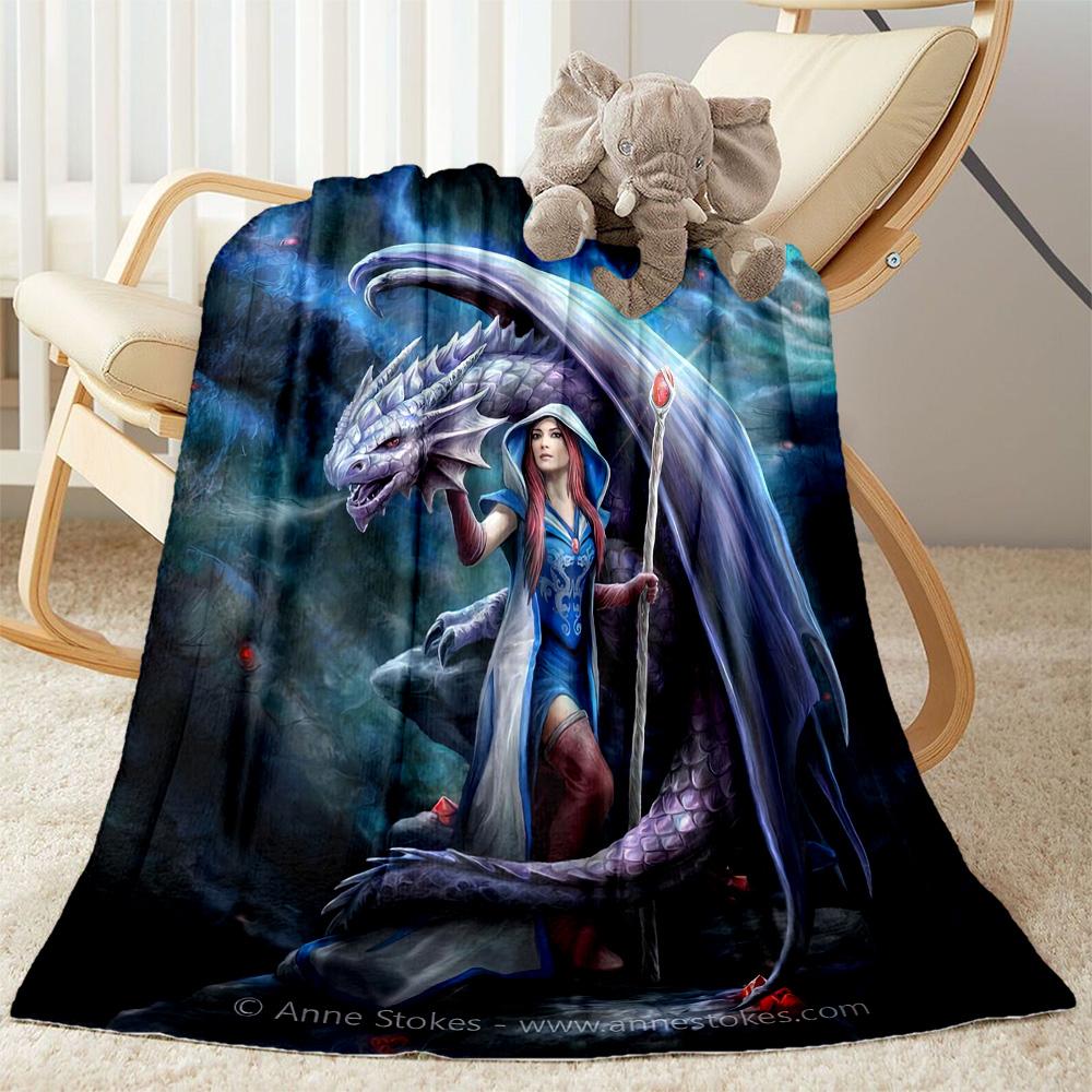 Gothic Style Blanket Soft & Cozy Perfect for Bed Office Chair Seaside for All Seasons Digital Print Best Holiday Gift for Friends Family