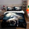 White Horse Design Bedding, Duvet Cover Sets, Duvet Covers, Pillowcases, Birthday Gifts (1 * Duvet Cover 2 * Pillowcases, Without Duvet Insert)