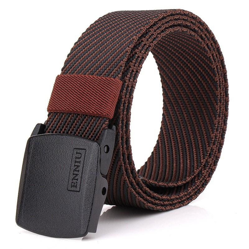 2020 Leather Belt Men s Canvas Casual Outdoor Nylon YKK Buckle 120cm