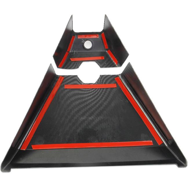 Carbon Fiber Style Front Roof Camera Cover Trim Accessories for Tesla Cybertruck (Bright Surface)