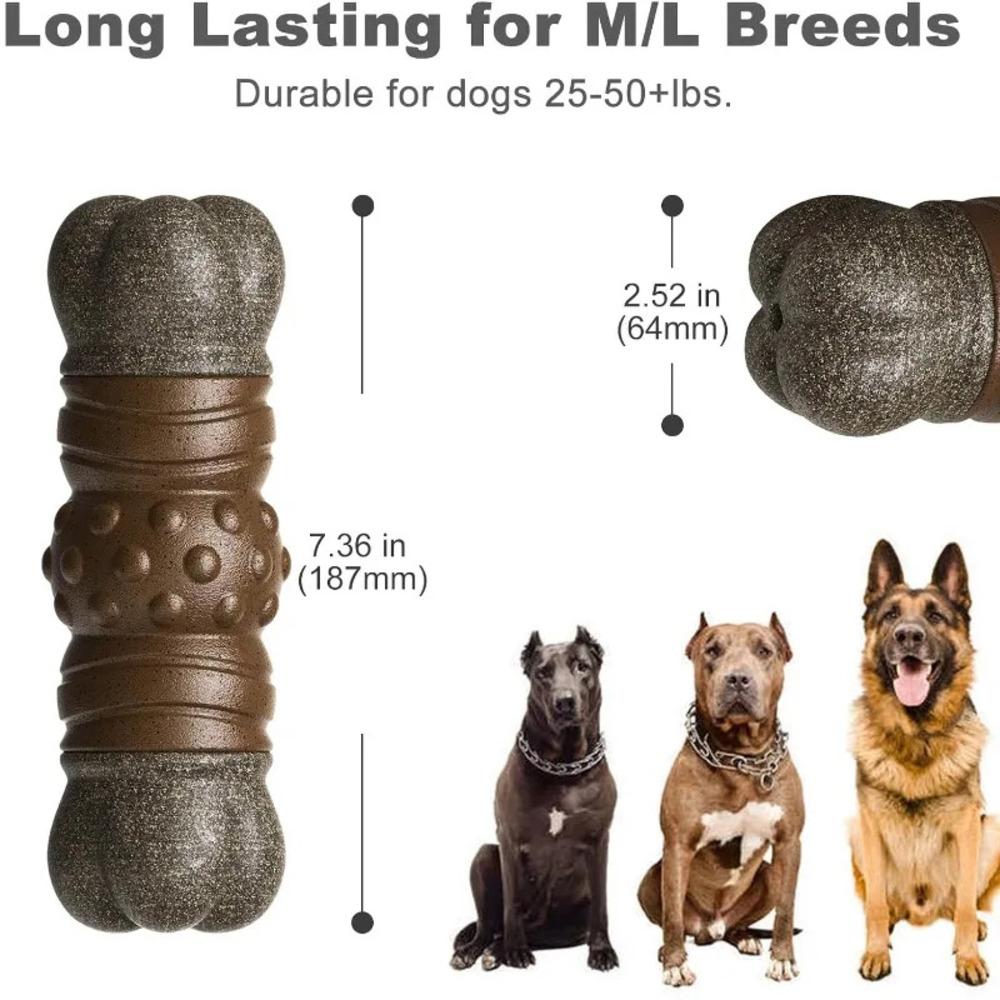 Dog Teeth Grinding Stick Toothbrush Bone Shaped Sound Making Chew Toys Pet Interactive Training Supplies