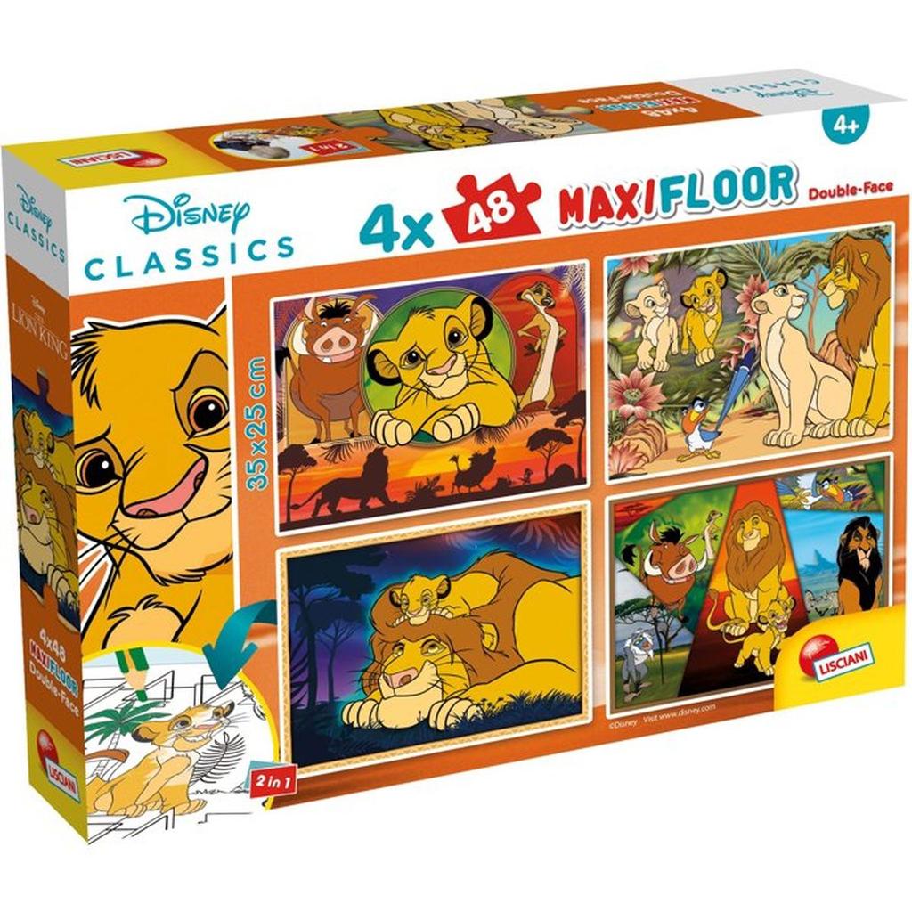 Puzzle MaxiFloor - Le Roi Lion - LISCIANIGIOCHI - 4 x 48 pieces - Des 4 ans
