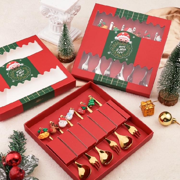 6 Pieces Stainless Steel Coffee Spoons Fruit Forks for Kitchen Dessert Tableware