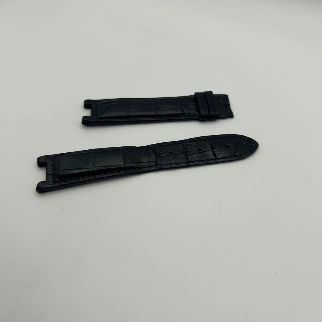 Used [Genuine] Cartier watch leather belt navy 20mm men s