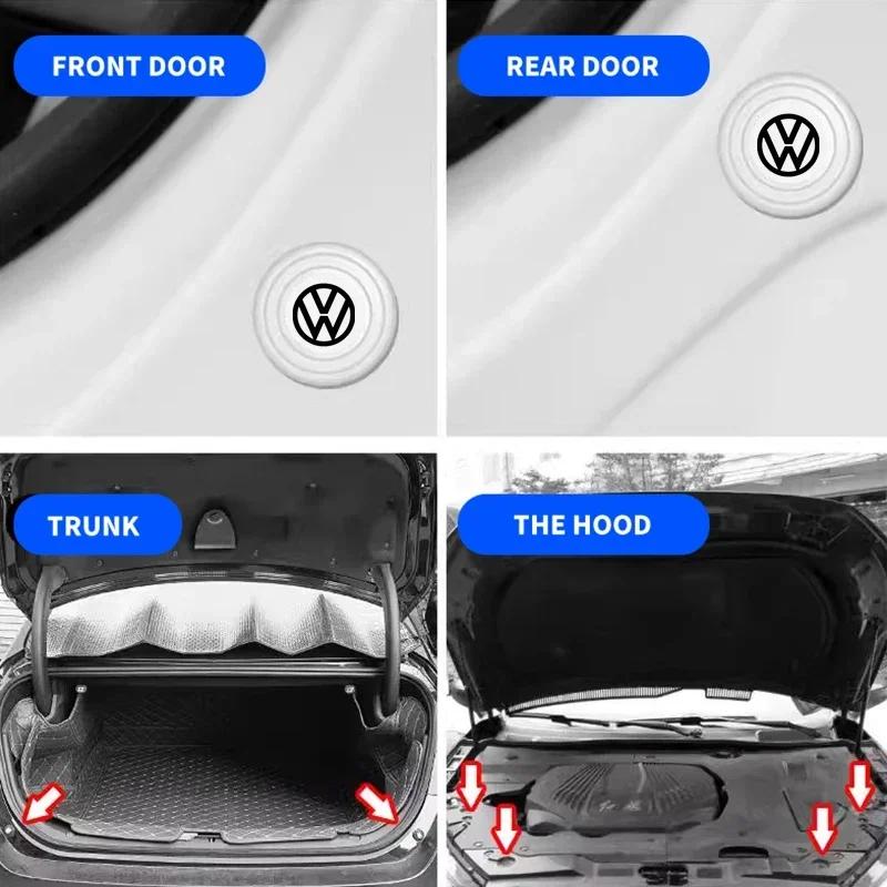 B6 VW For Volkswagen Car Silicone Door Shock Stickers Absorber Soundproof Buffer Pier For Volkswagen Polo Passat B5 B6 B7 T4 T5