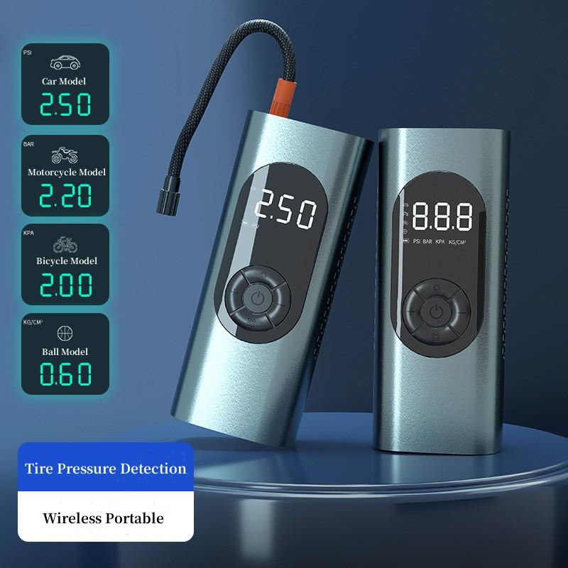 Car Air Pump Wireless DC Dual purpose Portable Air Compressor for Car Motorcycles Bicycle Electric Tire Inflator Digital Display
