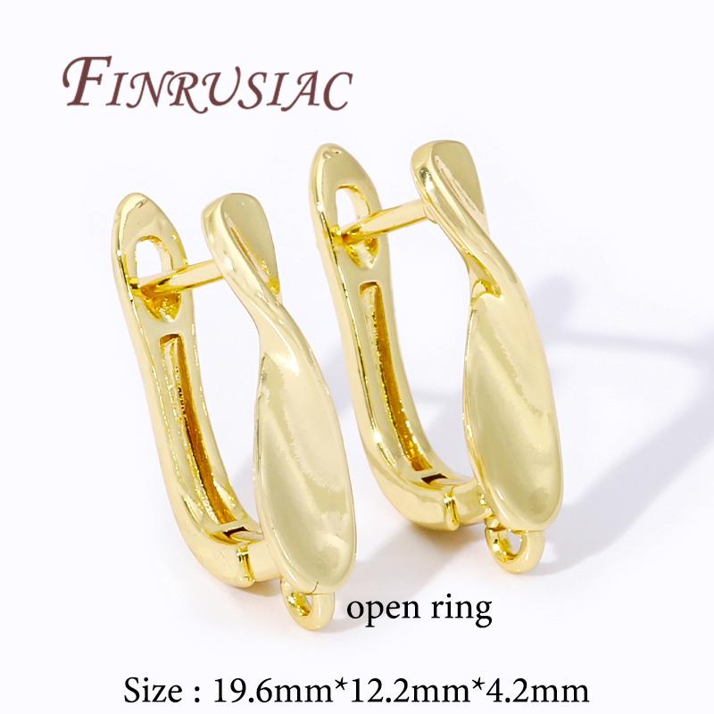 

18K Gold Plated Brass Earwires Fasteners Earring Hooks Findings,Accessories For Earrings,DIY Jewelry Making Supplies 1 pair